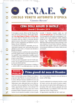 Notiziario Novembre 2014 - Circolo Veneto Automoto d`Epoca