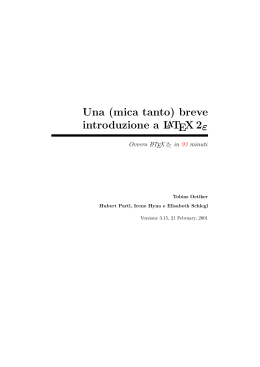 manuale di LATEX in italiano  - INFN