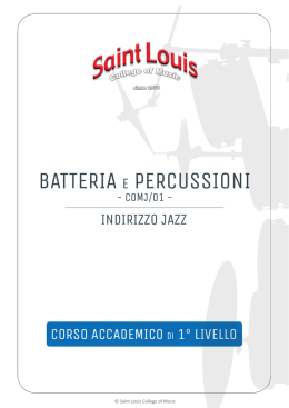 Scarica il Piano di Studi con i Programmi e il Regolamento