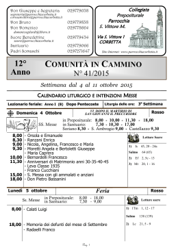 12° Anno - Parrocchia S.Vittore – Corbetta