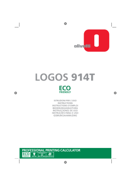 Manuale Logos 914T - Vettori Lucio Sas