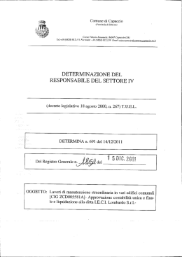 determinazione del responsabile del settore iv