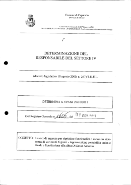 determinazione del - Comune di Capaccio