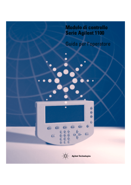 Modulo di controllo Serie Agilent 1100 Guida per l`operatore