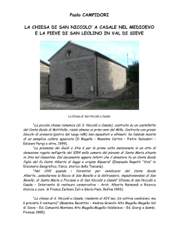 LA CHIESA DI SAN NICCOLO