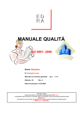 manuale qualit&agrave;