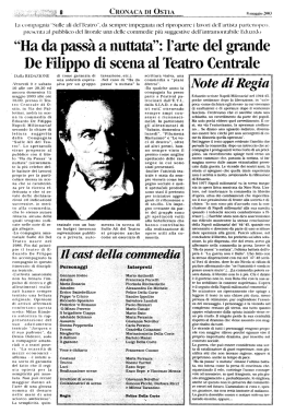 &ldquo;Ha da passa a nuttata&rdquo;: l`arte del grande