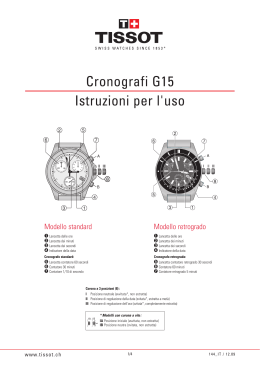 Cronografi G15 Istruzioni per l`uso