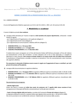 norme presentazione tesi 2014-15 - Accademia di Belle Arti Bologna