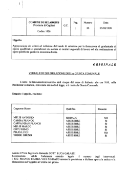 originale - Comune di Selargius