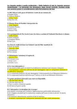 Test di preselezione parte prima