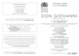 dOn giOvanni - Royal Opera House