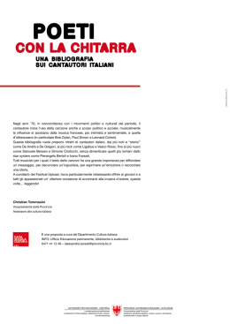 Poeti con la chitarra - Autonome Provinz Bozen