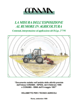 la misura dell`esposizione al rumore in agricoltura