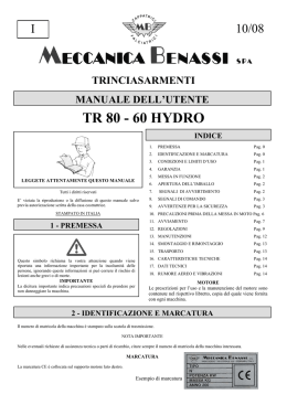 tr 80 - 60 hydro - Meccanica Benassi Spa