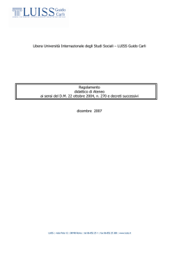 Libera Universit&agrave; Internazionale degli Studi Sociali &ndash; LUISS Guido