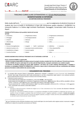 TIROCINIO CURRICULARE EXTRAMOENIA A.2 STUDI