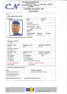 libretto formativo del lavoratore