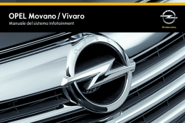 Opel Movano / Vivaro Manuale del sistema Infotainment