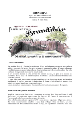 Scheda didattica Brundibar - Fondazione Orchestra Sinfonica
