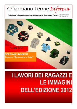 Speciale inserto n. 1 on line Luglio 2012