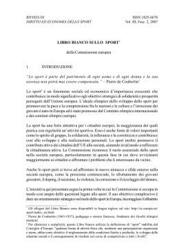 Libro Bianco sullo Sport - Rivista di Diritto ed Economia dello Sport