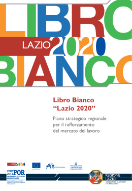 Libro Bianco “Lazio 2020” - Confesercenti Lavoro Roma