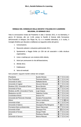 1 VERBALE DEL CONSIGLIO DELLA SOCIETA` ITALIANA DI E