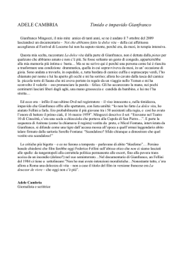 Timido e impavido Gianfranco