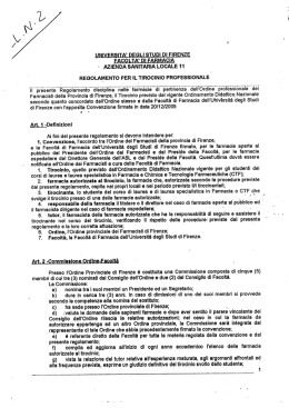 Regolamento - Ordine dei Farmacisti