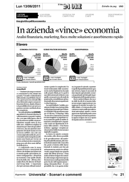 vince&raquo; economia - Sugli sbocchi il nodo coerenza - Futuri