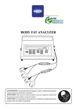 body fat analyzer - RAM Apparecchi Medicali