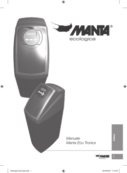 Manuale Manta Eco Tronics