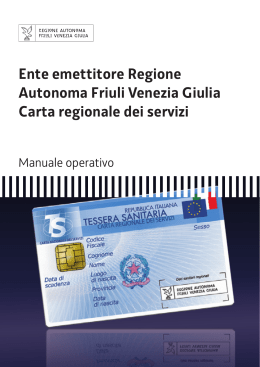 Manuale Operativo FVG - Regione Autonoma Friuli Venezia Giulia