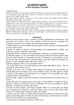 LO SPIRITO SANTO di Don Giuseppe Tomaselli