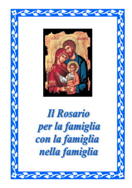 il santo rosario per la famiglia