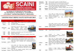 Listino gennaio 2015