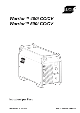 WARRIOR 400i / 500i CC/CV Manuale