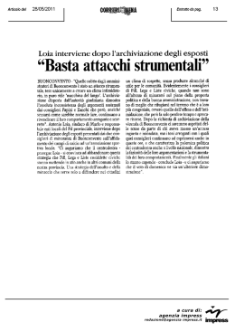Basta attacchi strumenta - Comune di Monteroni d`Arbia