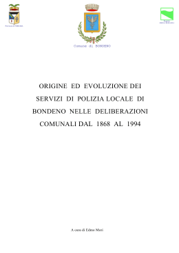 Origine ed evoluzione dei servizi di Polizia Locale di Bondeno nelle