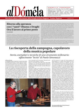 La riscoperta della zampogna, capolavoro della musica popolare