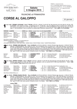 corse al galoppo - Ippodromo San Siro Milano