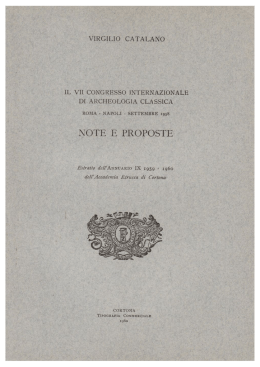 Napoli &ndash; Settembre 1958. Note e proposte