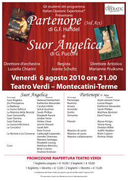 Venerdì 6 agosto 2010 ore 21.00 Teatro Verdi – Montecatini