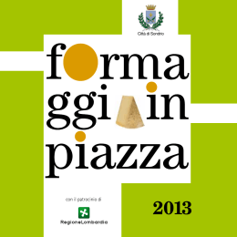 Programma Formaggi in Piazza 2013.