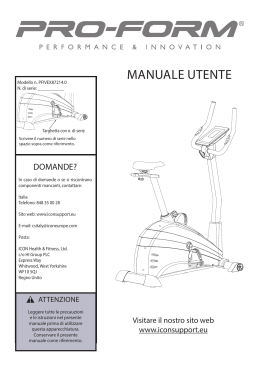 manuale utente - Icon Heath & Fitness