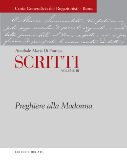 Volume III - Preghiere alla Madonna - Sito Ufficiale Sant`Annibale Di