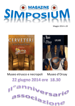 Edizione di maggio 2014 - associazione culturale simposium