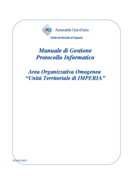 Manuale di Gestione Protocollo Informatico