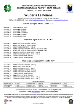 le poiane 10-11 LUGLIO - Gruppo Italiano Dressage